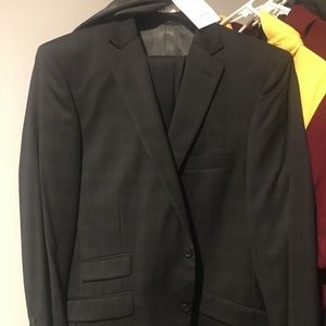 Tallia black plaid suit